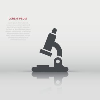 Microscope lab icon. Vector illustration. Business concept microscope pictogram.