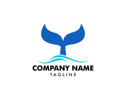 Whale Tail Logo Template Design