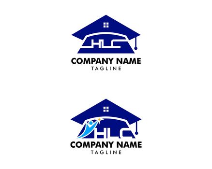 Set of Initial Letter HLC Home Schooling Logo Designs Template