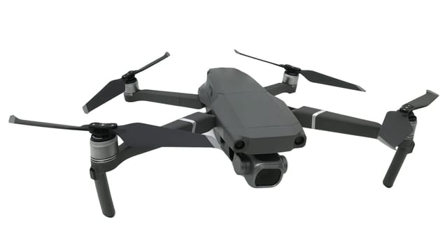 Isolated on a white background drone. Technology and hobbies