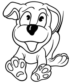 Drawing of a Puppy with a Smile
