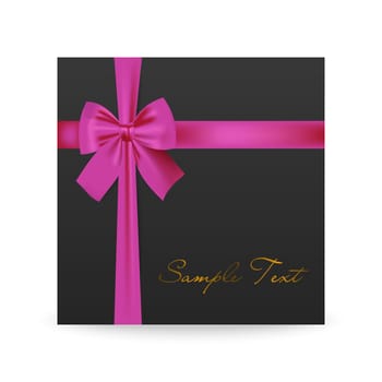 Greeting card with bow.