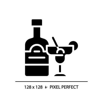 Alcohol pixel perfect black glyph icon
