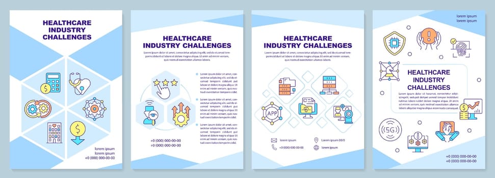 Healthcare industry challenges brochure template