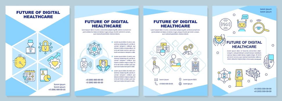 Future of digital healthcare industry brochure template