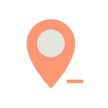 Remove pin from map flat color ui icon