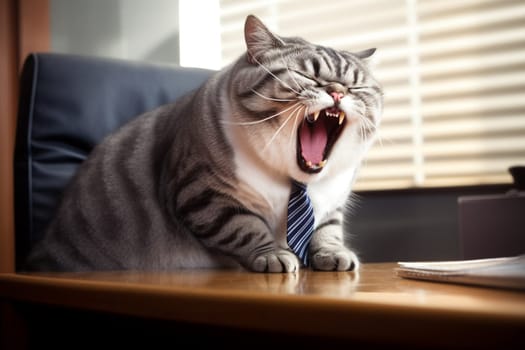 manager cat is angry