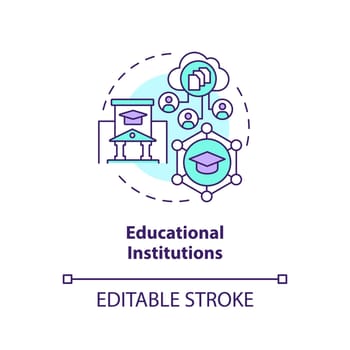 Educational institutions concept icon