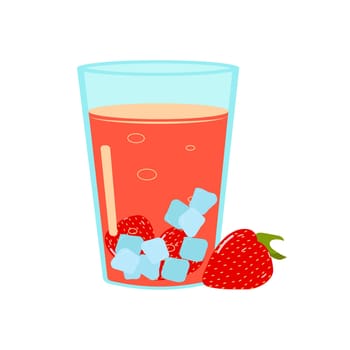 Summer soft fruit cold refreshment drinks glass.