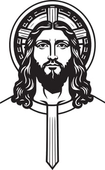 Gorgeous and powerful jesus christ art vector