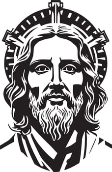 Pretty and powerful jesus christ art vector