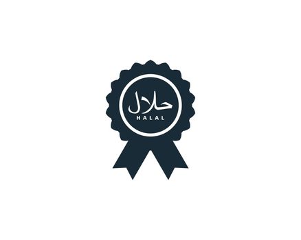 Halal Arabic Letter Sign Icon Vector Logo Template Illustration Design