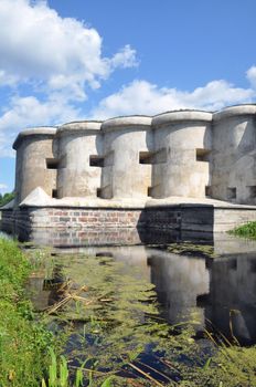 Fifth Fort of the Brest Fortress, Belarus. Garge caponier. Fortification structures.