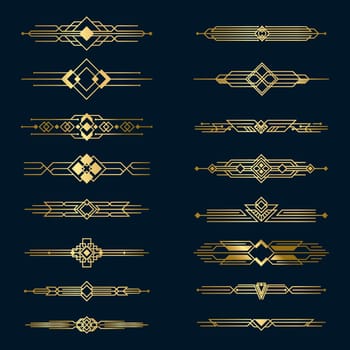 Metal golden dividers set