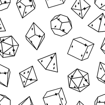Seamless pattern of dice for board games.
