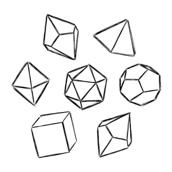 Vector illustration of black color dice for role