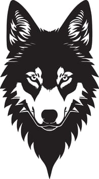 Fantastic and powerful wolf emblem art vector