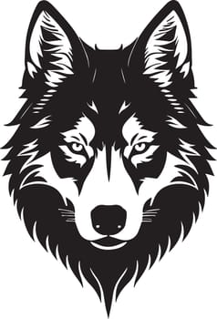 Breathtaking and powerful wolf emblem art vector