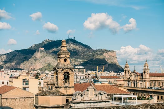 Rooftops in Palermo, Italy in January