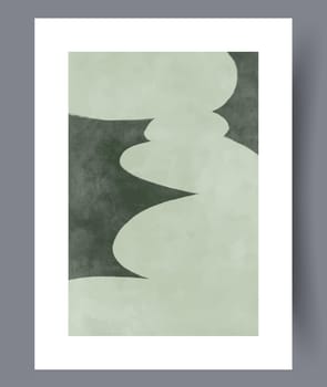 Abstract composition minimalistic template wall art print. Contemporary decorative background with template. Wall artwork for interior design. Printable minimal abstract composition poster.