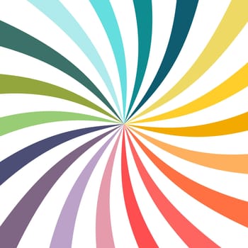 Multicolored rays on a white background. Colorful rays, lines background, color wheel. Vector