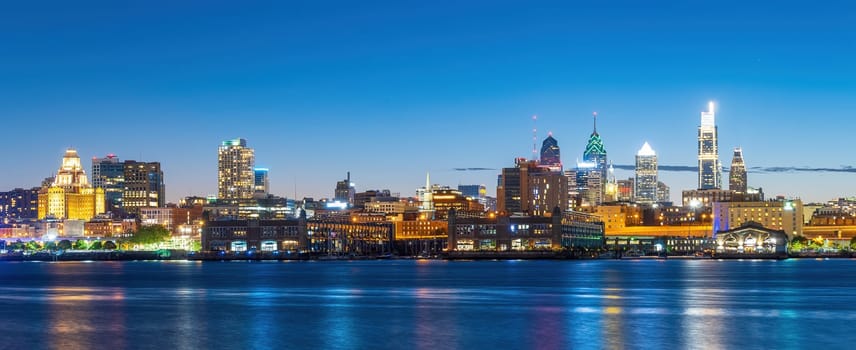 Philadelphia downtown city skyline, cityscape of  Pennsylvania 
