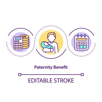 Paternity benefit concept icon