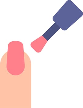 Applying Nail Polish icon vector image. Suitable for mobile apps, web apps and print media.