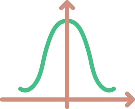 Bell Shaped Graph icon vector image.