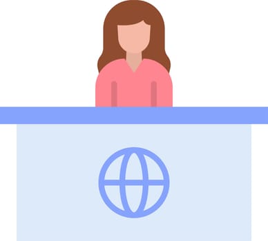 Female Anchor icon vector image.