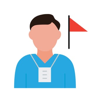 Tour Guide icon vector image. Suitable for mobile apps, web apps and print media.