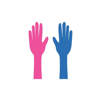 hand up illustration logo vector