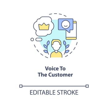 Voice to customer concept icon