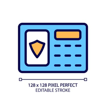 Security alarm pixel perfect RGB color icon