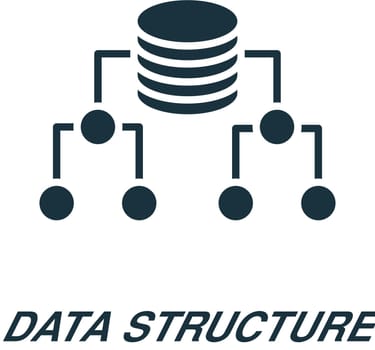 Data structure icon. Monochrome simple sign from data analytics collection. Data structure icon for logo, templates, web design and infographics.