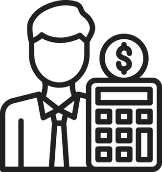 Accountant icon vector image.