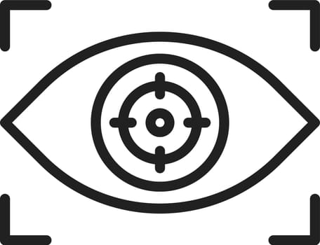 Focus icon vector image.