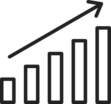Growth icon vector image.