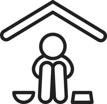 Shelter icon vector image.