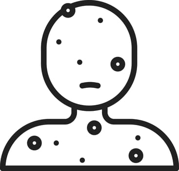 Skin Disease icon vector image.