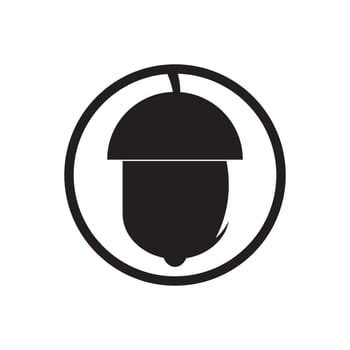 acorn illustration logo vector