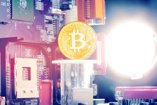 Bitcoin and a computer graphic card
