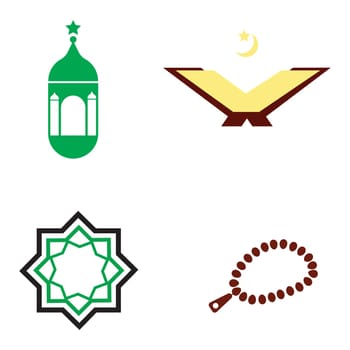 islamic religion icon logo vector