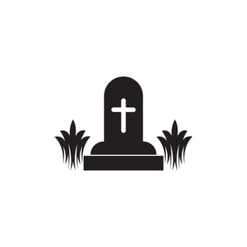 grave rip illustration logo vector