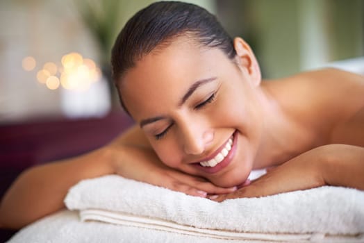Remember to pamper yourself. an attractive woman enjoying a day at a health spa.