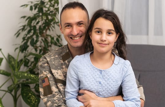Soldier reunited with his daughter.