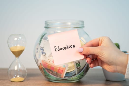 Savings for education in Ukraine concept