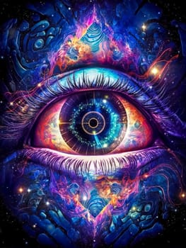 spiritual magical esoteric eye, intuitive vision, made with Generative AI
