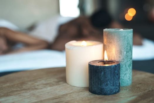 Invigorate your senses at the spa. Closeup shot of candles at a spa.
