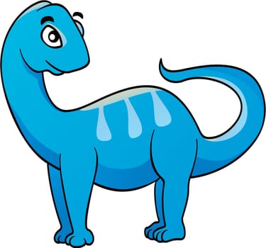 Friendly cartoon dinosaur